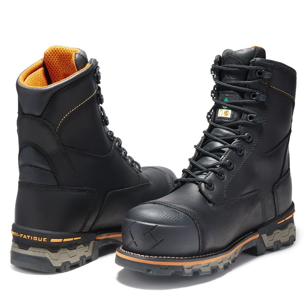 Bocanci De Muncă Timberland Barbati Negrii - Pro® Boondock 8\" Comp Toe - Romania - IFLMDV724